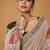 beige soft jamdani cotton blend floral digital printed pallu festive wear saree