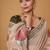 beige soft jamdani cotton blend floral digital printed pallu festive wear saree