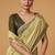 ligh cream soft jamdani cotton blend floral digital printed pallu festive wear saree