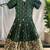 Charming girls frock with intricate floral weaving and a stylish panel design