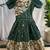 Charming girls frock with intricate floral weaving and a stylish panel design