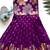 Charming girls frock with intricate floral weaving and a stylish panel design