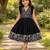 Girls middy dress with  beautifully crafted an elegant printed hem and a stunning printed yoke