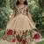 Girls middy dress with  beautifully crafted an elegant printed hem and a stunning printed yoke
