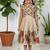 Girls middy dress with  beautifully crafted an elegant printed hem and a stunning printed yoke