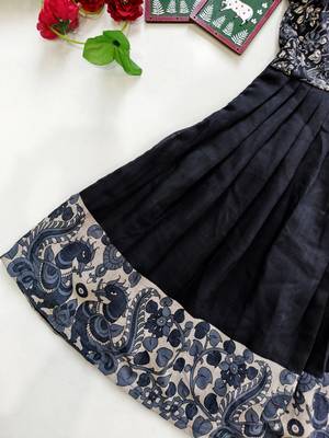 Girls middy dress with  beautifully crafted an elegant printed hem and a stunning printed yoke 3