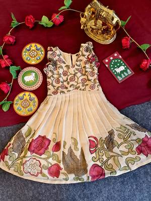 Girls middy dress with  beautifully crafted an elegant printed hem and a stunning printed yoke 3