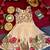 Girls middy dress with  beautifully crafted an elegant printed hem and a stunning printed yoke