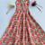 Soft chanderi floral print gown for girls