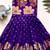Charming girls frock with intricate floral weaving and a stylish panel design