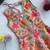 Soft chanderi floral print gown for girls