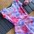 A charming floral gown in tabby for girl