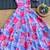 A charming floral gown in tabby for girl