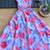 A charming floral gown in tabby for girl