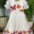 Dreamy girls gown featuring hand-painted butterflies and flared sleeves