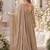 Beige georgette readymade anarkali suit with embroidery & beads work