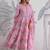 Pink Cotton Anarkali Suit Set