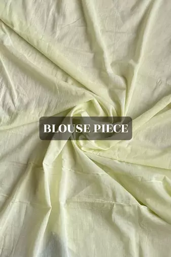 Green tie & dye mul cotton saree with blouse piece