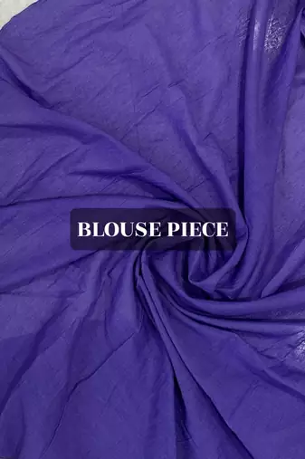 Purple tie & dye mul cotton saree with blouse piece