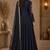 Navy blue silk blend sequins work anarkali suit