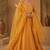 Mustard silk blend sequins work anarkali suit