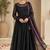 Black chanderi thread work anarkali suit