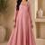 Pink silk blend sequins work anarkali suit