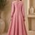 Pink silk blend sequins work anarkali suit