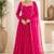 Pink georgette sequins work anarkali suit