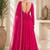 Pink georgette sequins work anarkali suit