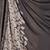 Soft moss crepe black printed saree with blouse piece
