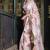 Crush organza floral print saree with blouse piece