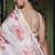 Crush organza floral print saree with blouse piece