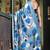 Blue abstract print soft silk saree with zari border with blouse piece