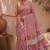 Dusty rose cotton silk saree with woven patchwork with blouse piece