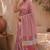Dusty rose cotton silk saree with woven patchwork with blouse piece
