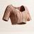 Dusty rose cotton silk saree with woven patchwork with blouse piece