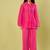 Pink handwoven linen khadi co ord set