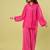 Pink handwoven linen khadi co ord set