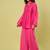 Pink handwoven linen khadi co ord set