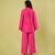 Pink handwoven linen khadi co ord set