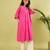 Pink off white handwoven khadi kurta and pant