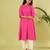 Pink off white handwoven khadi kurta and pant