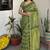 Green leheriya chanderi cotton saree with blouse piece