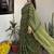 Green leheriya chanderi cotton saree with blouse piece