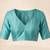 Sky blue floral chanderi silk saree with blouse piece