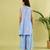 Light blue floral printed cotton kurta and palazzo pant