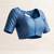 Royal blue floral pichwai work jamdani silk saree with blouse piece