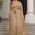 Golden floral pichwai work jamdani silk sareewith blouse piece