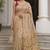 Golden floral pichwai work jamdani silk sareewith blouse piece